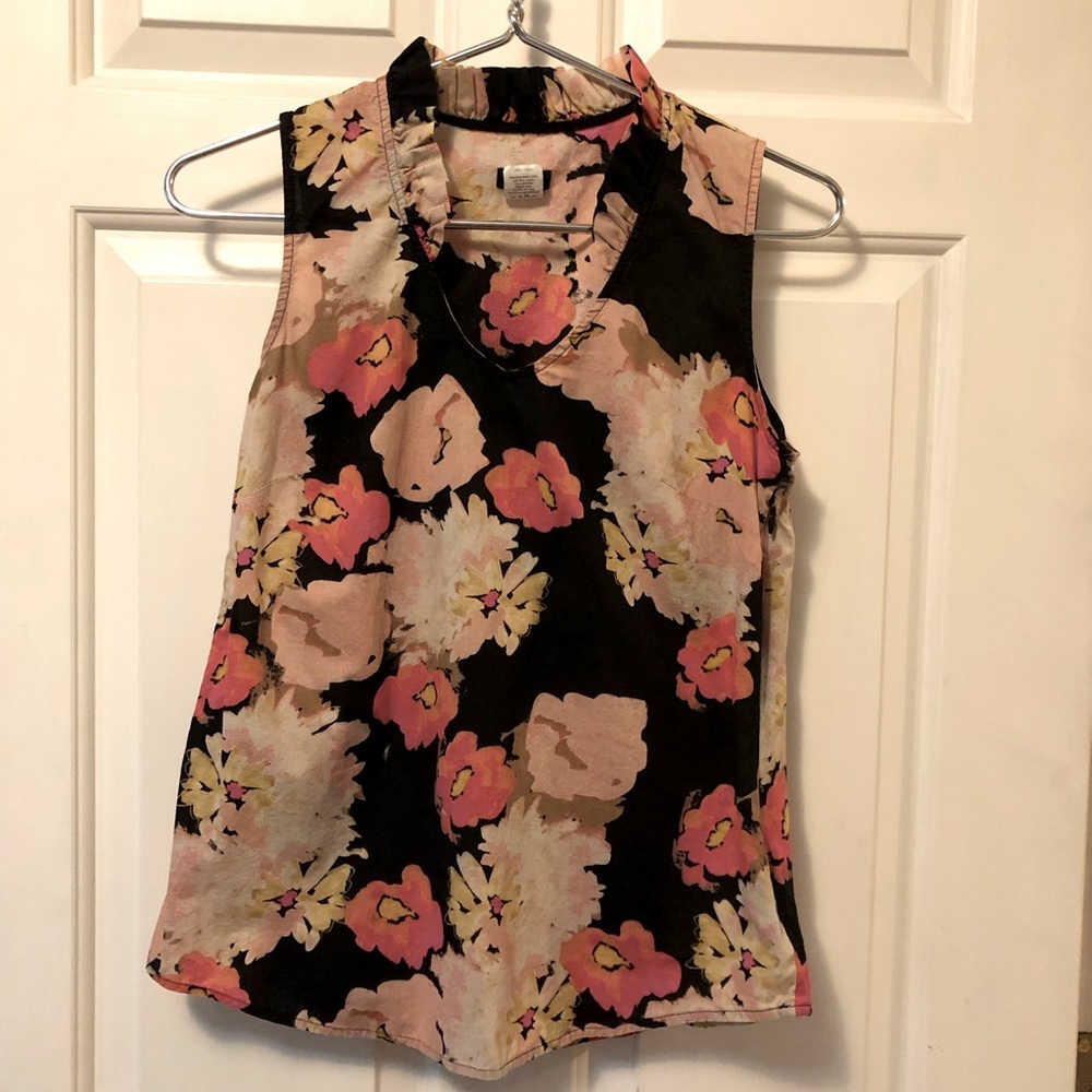 J Crew • Watercolor Floral Sleeveless Top